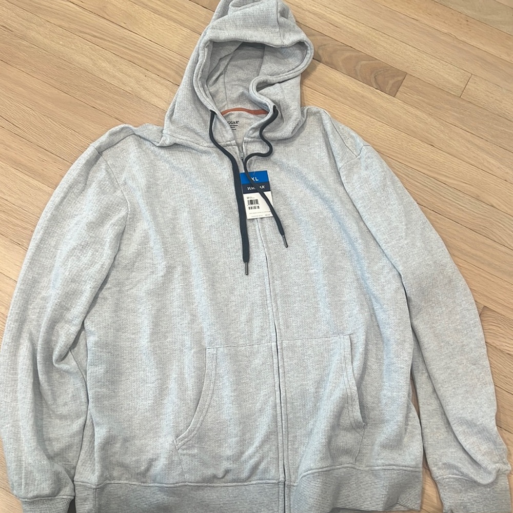 Haggar Hooded Zip Up Jacket